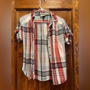 Universal Thread Red and Black Plaid Shirt
